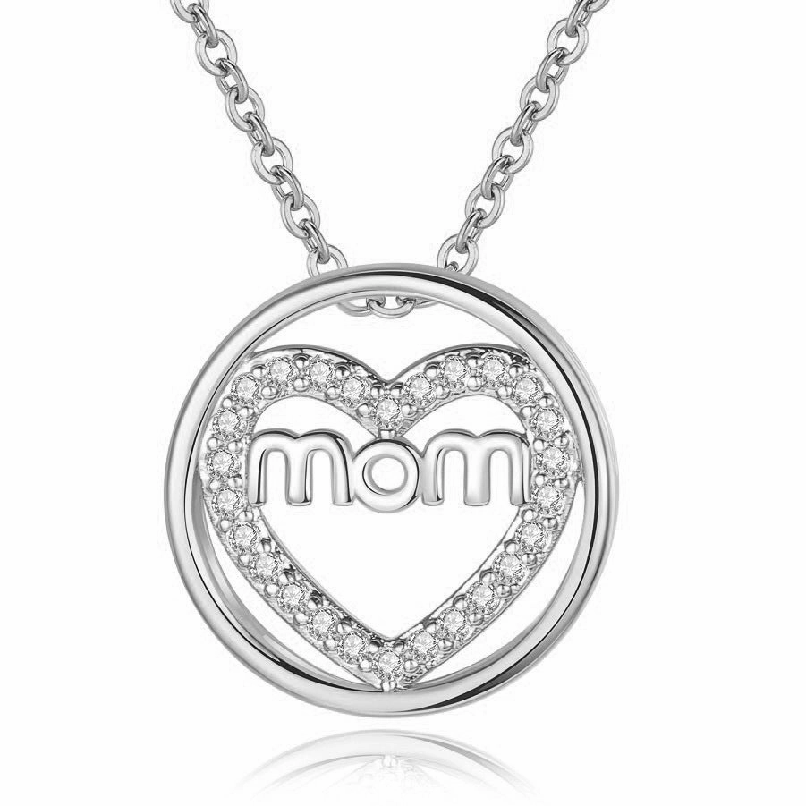 Wholesale Mother's Day Jewelry MOM Round Copper Necklace