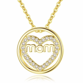 Wholesale Mother's Day Jewelry MOM Round Copper Necklace