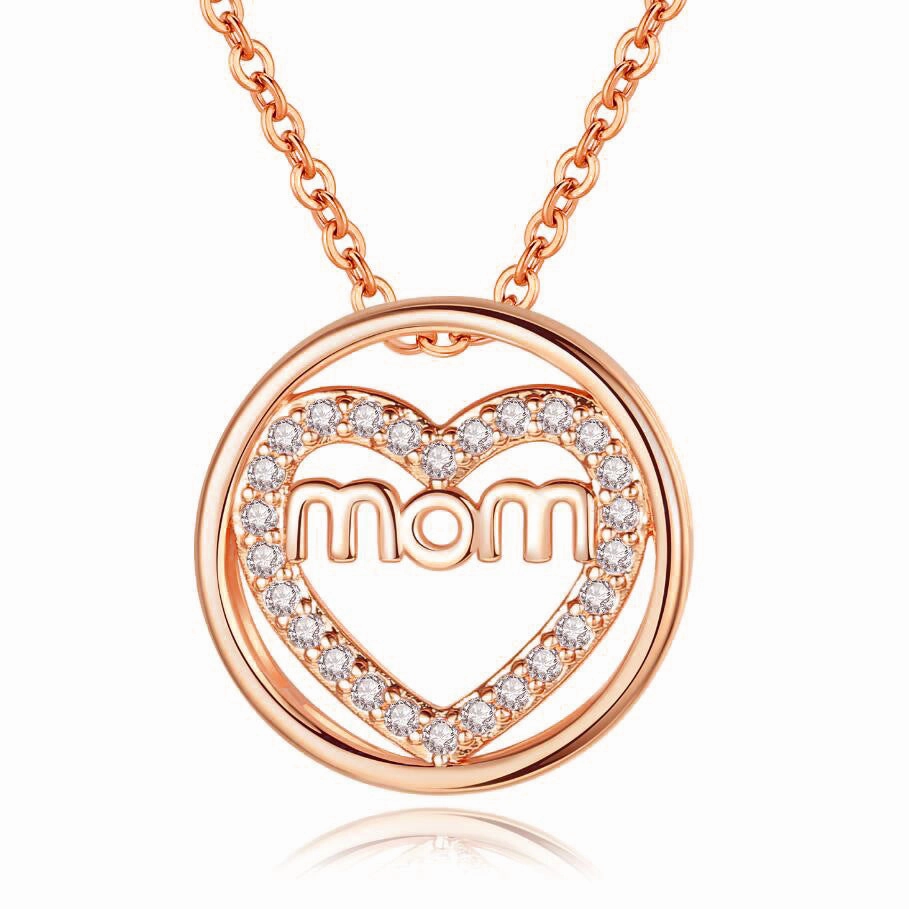 Wholesale Mother's Day Jewelry MOM Round Copper Necklace