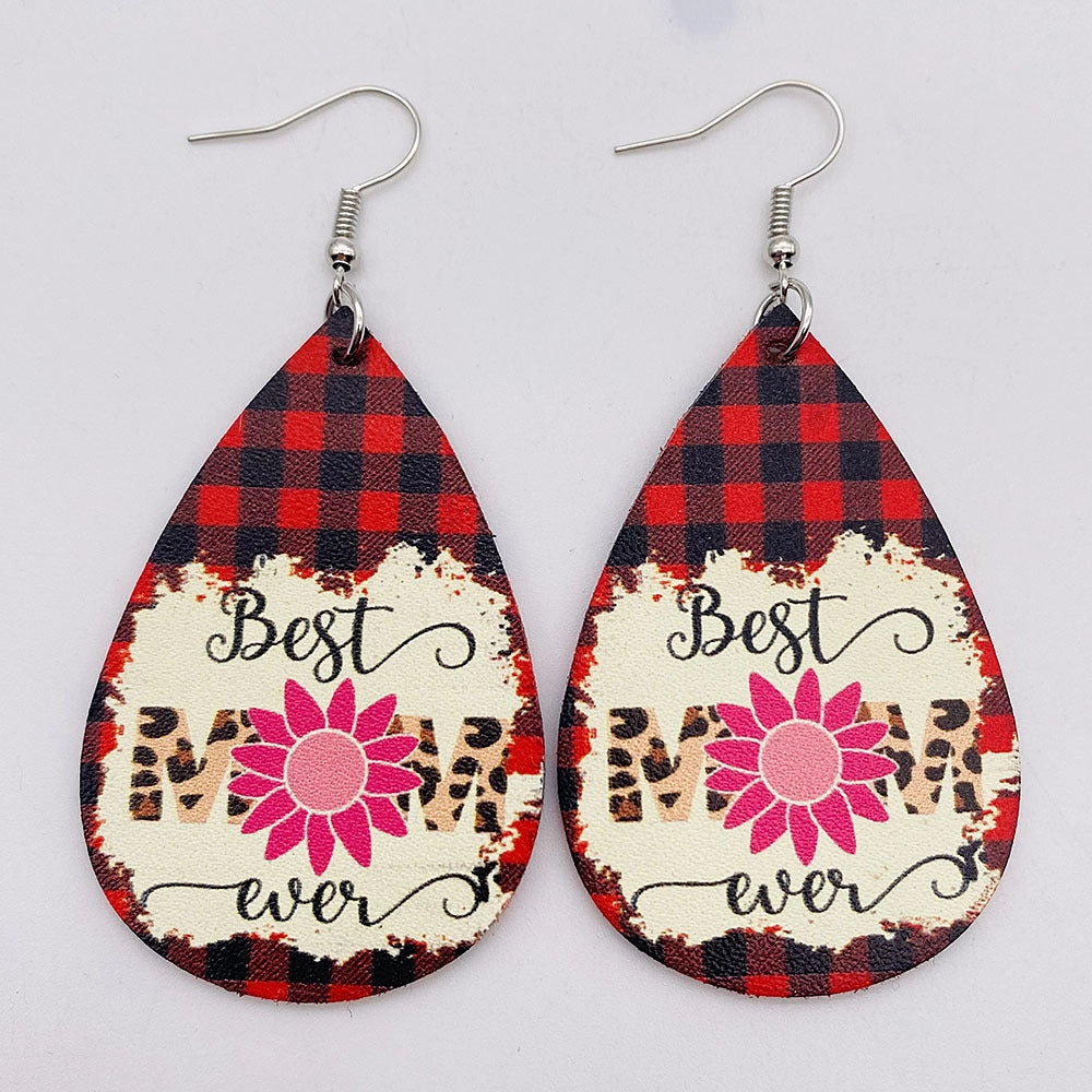 Wholesale Mother's Day Leather Earrings