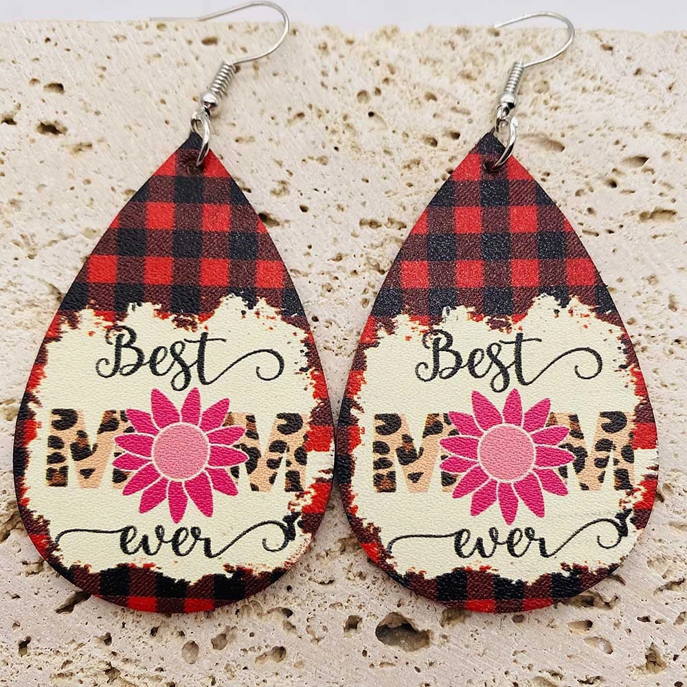 Wholesale Mother's Day Leather Earrings