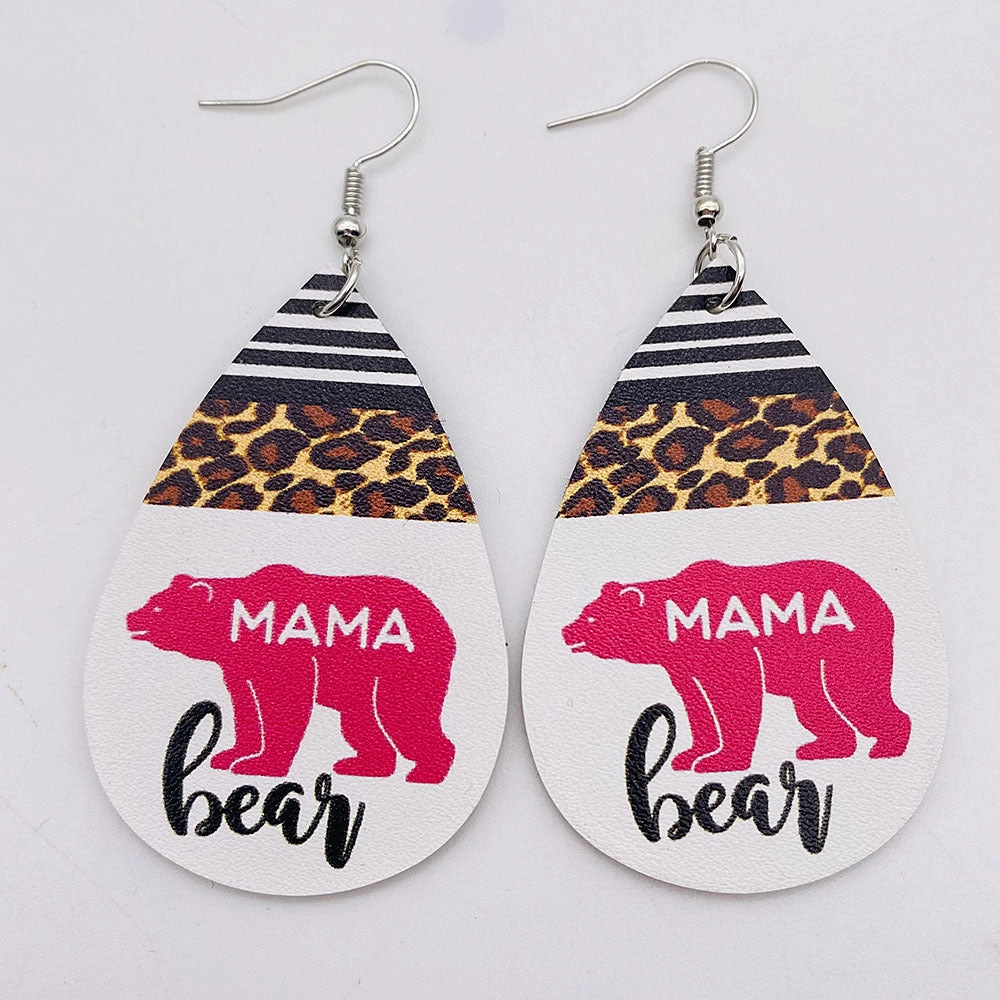 Wholesale Mother's Day Leather Earrings