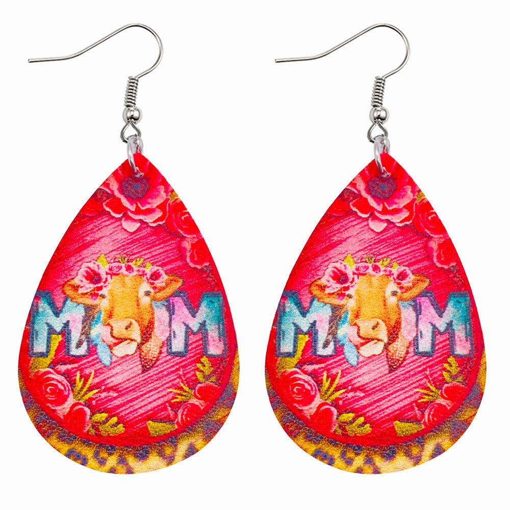 Wholesale Mother's Day Leather Earrings
