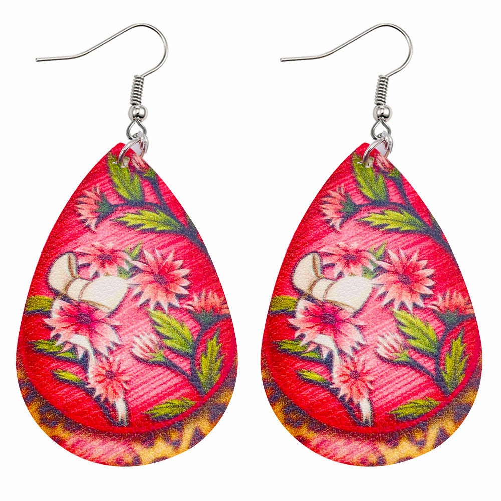 Wholesale Mother's Day Leather Earrings