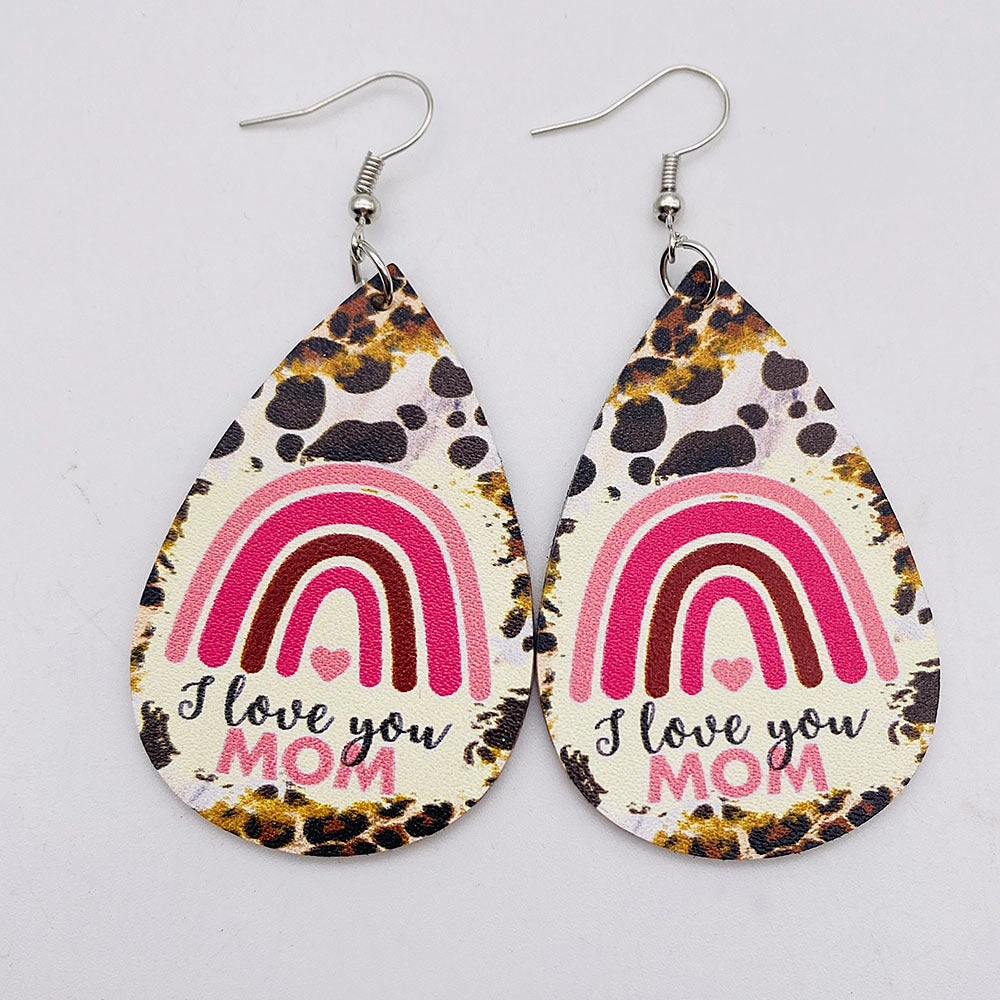 Wholesale Mother's Day Leather Earrings