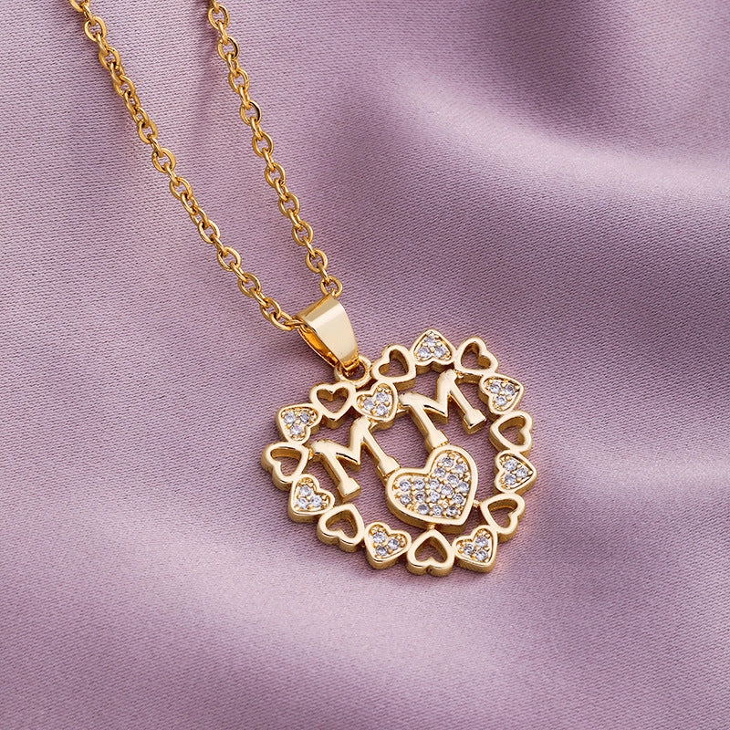 Wholesale Mother's Day Letter Names Stainless Steel Necklaces