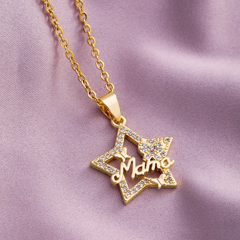 Wholesale Mother's Day Letter Names Stainless Steel Necklaces