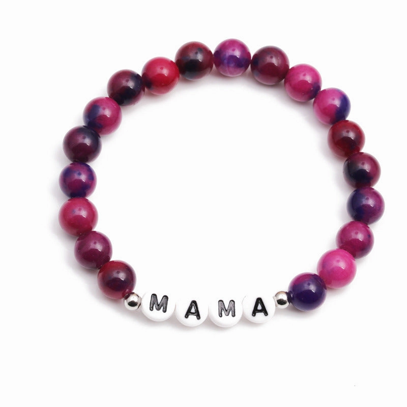 Wholesale Mother's Day Letter Stone Beads Bracele