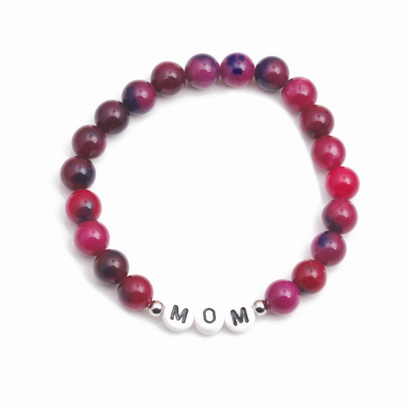 Wholesale Mother's Day Letter Stone Beads Bracele