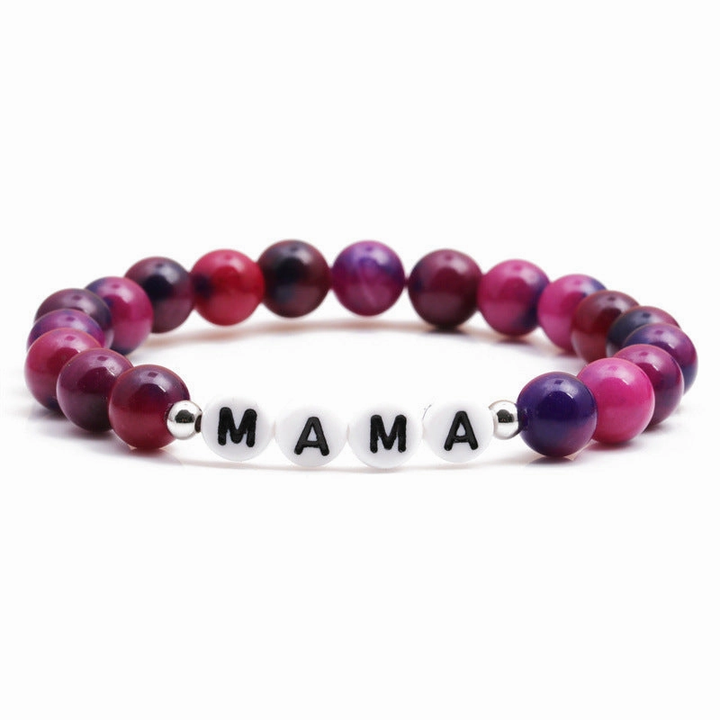 Wholesale Mother's Day Letter Stone Beads Bracele