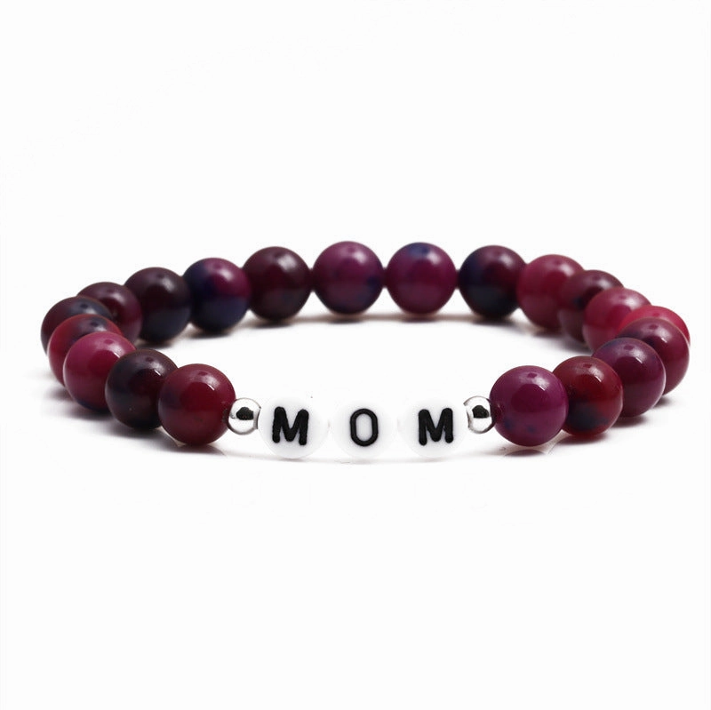 Wholesale Mother's Day Letter Stone Beads Bracele