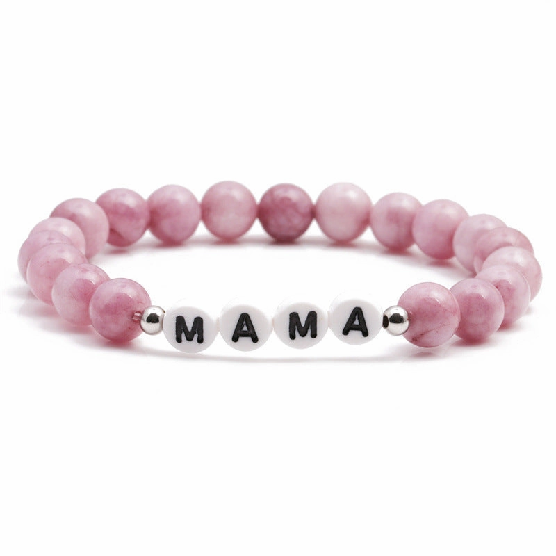 Wholesale Mother's Day Letter Stone Beads Bracelet