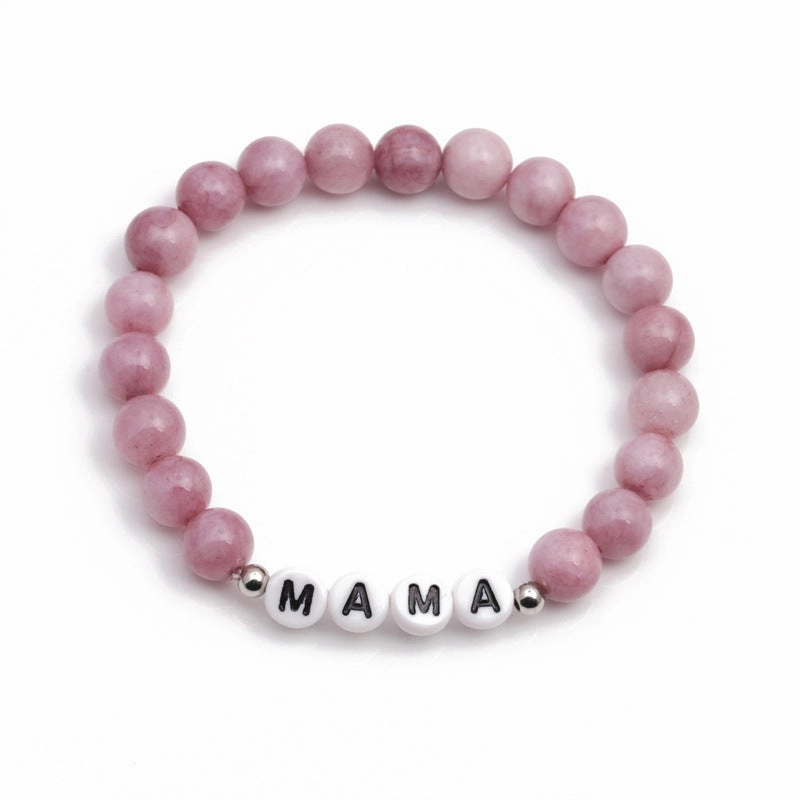 Wholesale Mother's Day Letter Stone Beads Bracelet