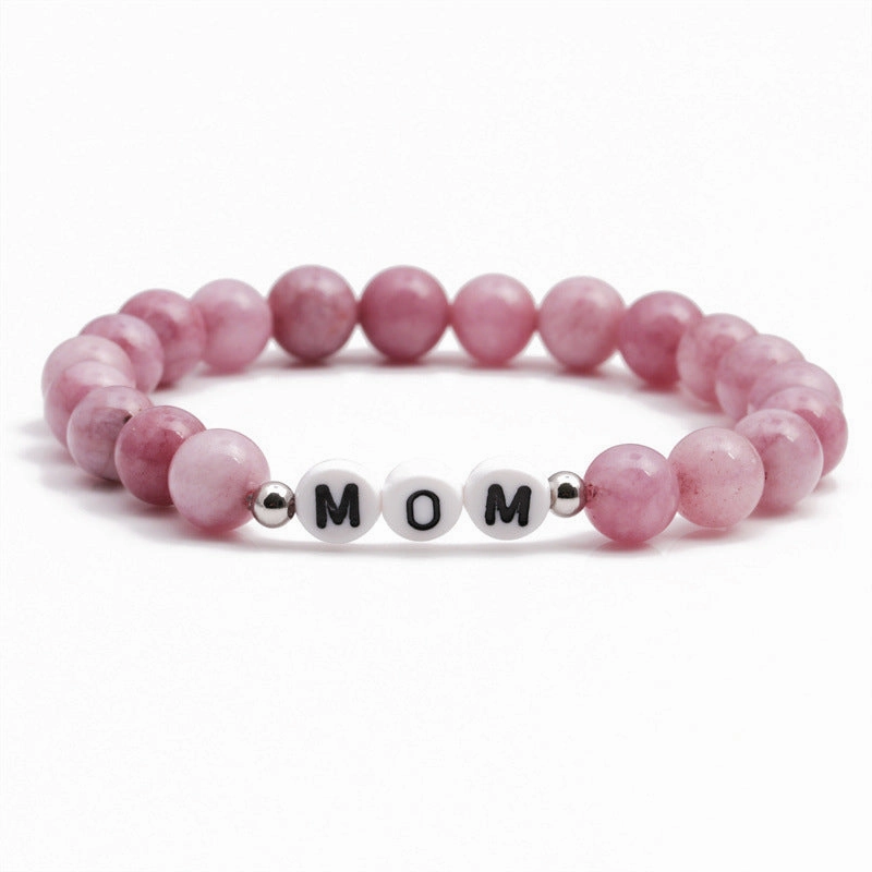 Wholesale Mother's Day Letter Stone Beads Bracelet