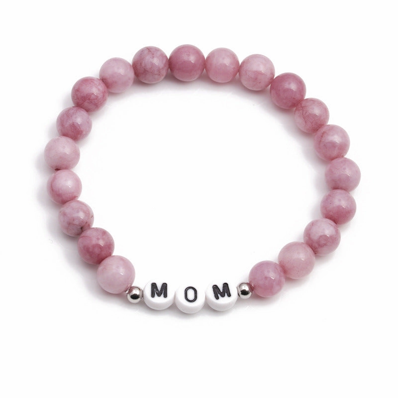 Wholesale Mother's Day Letter Stone Beads Bracelet