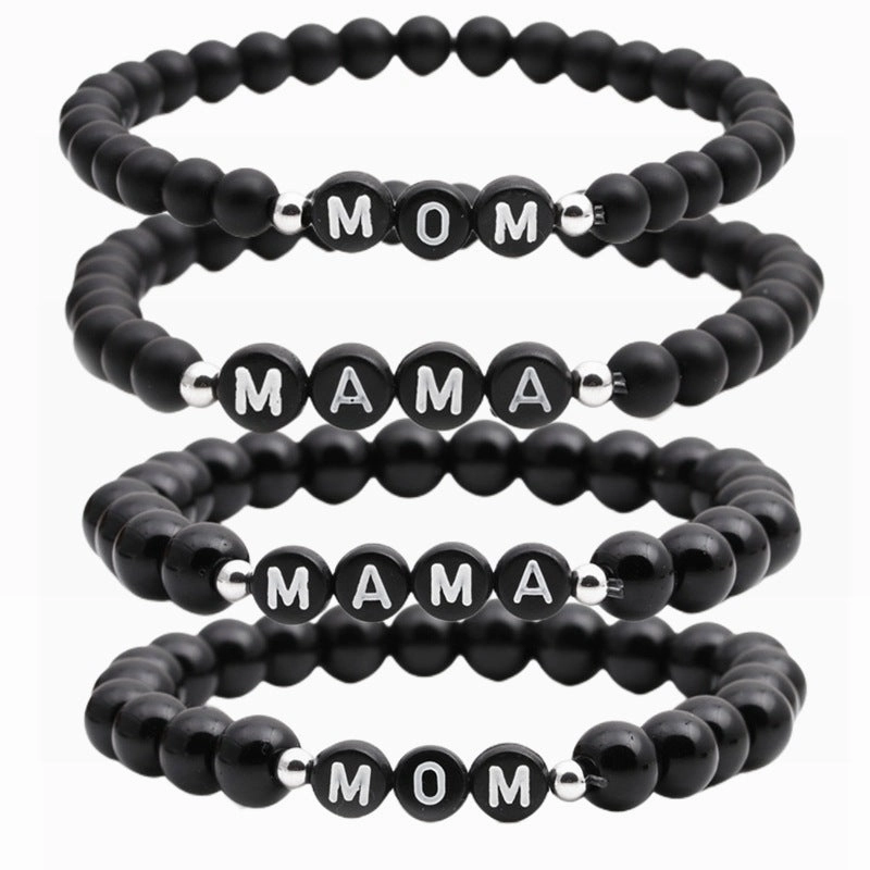 Wholesale Mother's Day Letter Stone Beads Bracelet