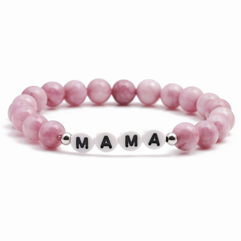 Wholesale Mother's Day Letter Stone Beads Bracelet