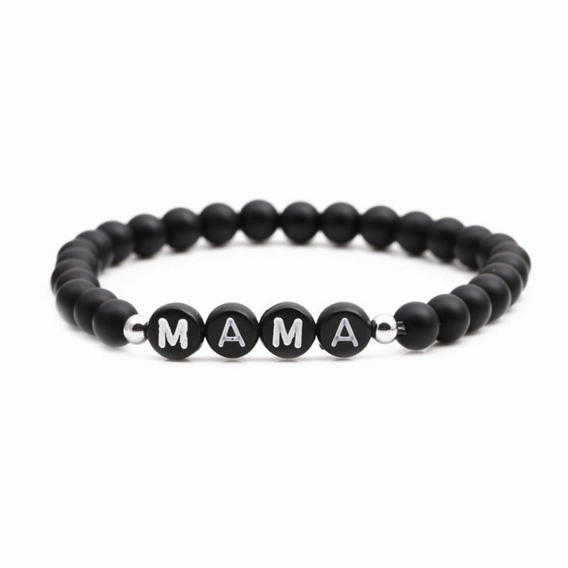 Wholesale Mother's Day Letter Stone Beads Bracelet