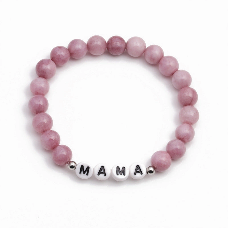 Wholesale Mother's Day Letter Stone Beads Bracelet