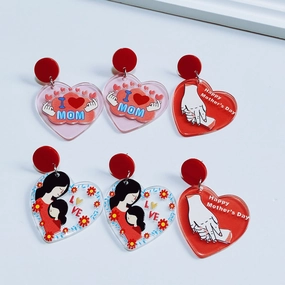 Wholesale Mother's Day Love Acrylic Letter Earrings