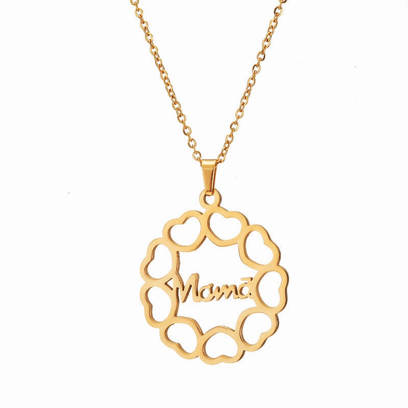 Wholesale Mother's Day Love Mama Titanium Steel Necklaces