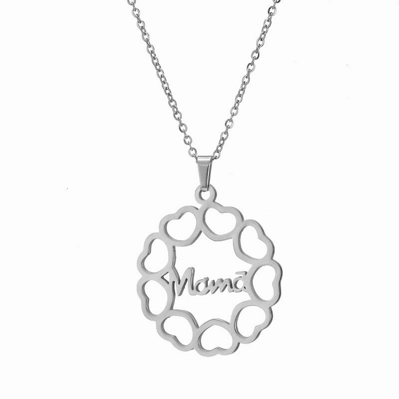 Wholesale Mother's Day Love Mama Titanium Steel Necklaces