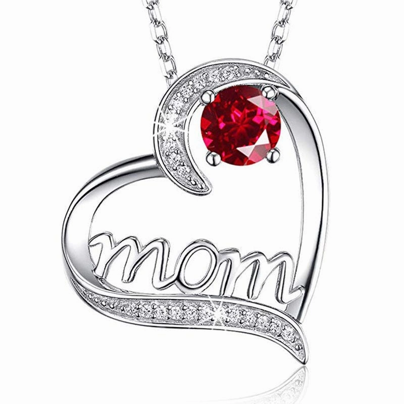 Wholesale Mother's Day Love Shape Mom Copper Necklace