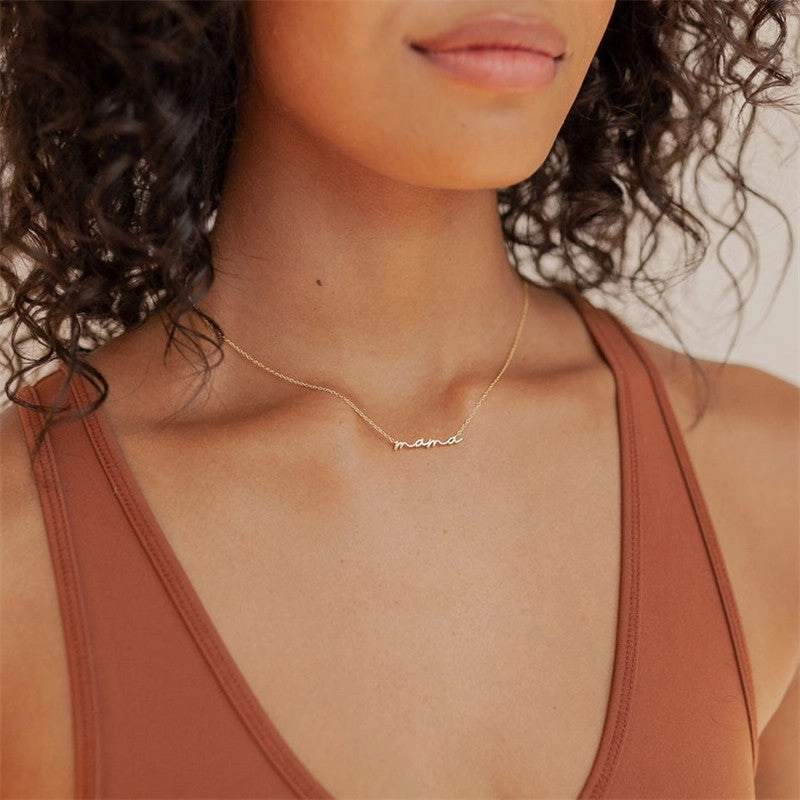 Wholesale Mother's Day Mama Stainless Steel Necklaces