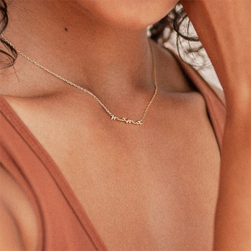 Wholesale Mother's Day Mama Stainless Steel Necklaces