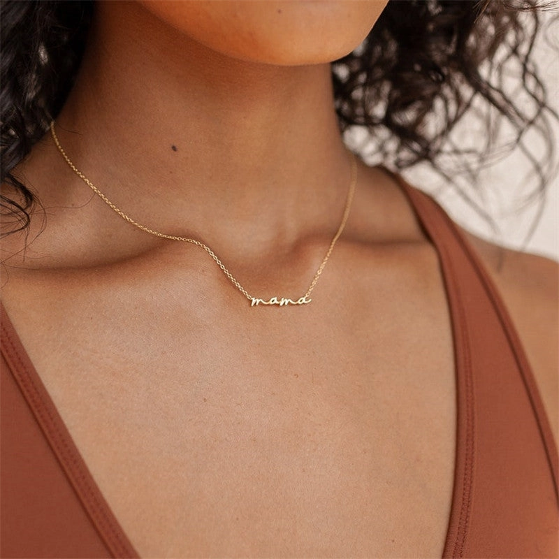 Wholesale Mother's Day Mama Stainless Steel Necklaces