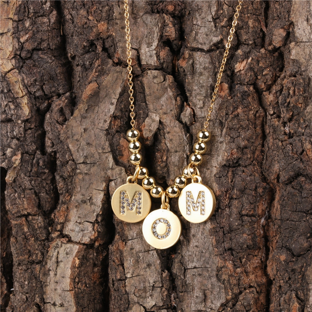 Wholesale Mother's Day MOM Letter Stainless Steel Necklaces