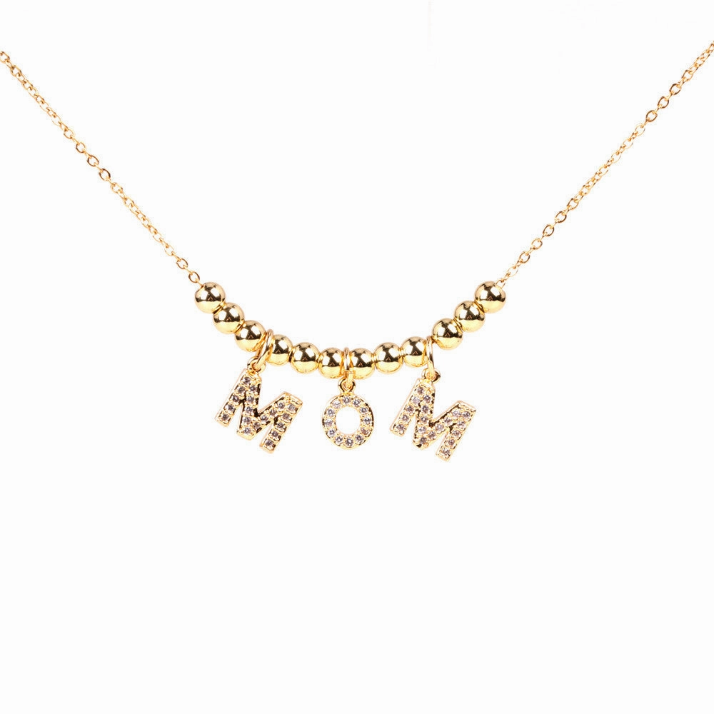 Wholesale Mother's Day MOM Letter Stainless Steel Necklaces