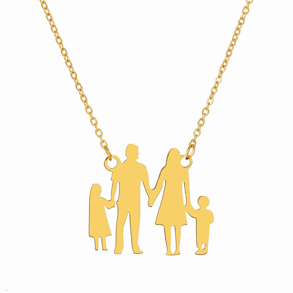 Wholesale Mother's Day Mother and Child Stainless Steel Necklaces