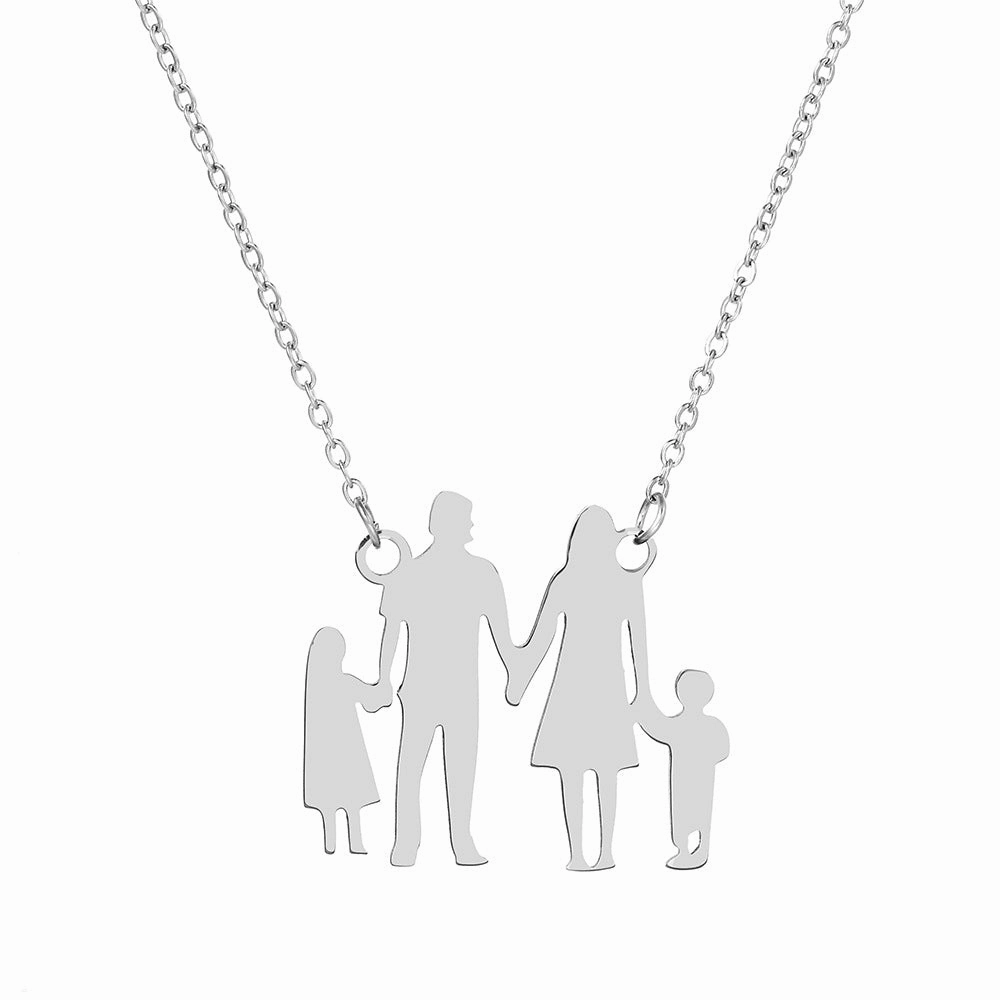 Wholesale Mother's Day Mother and Child Stainless Steel Necklaces