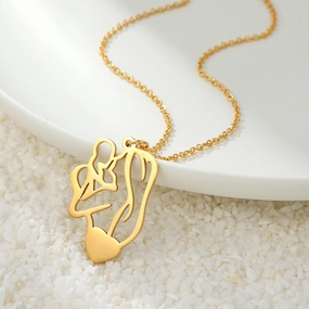 Wholesale Mother's Day Mother and Child Stainless Steel Necklaces