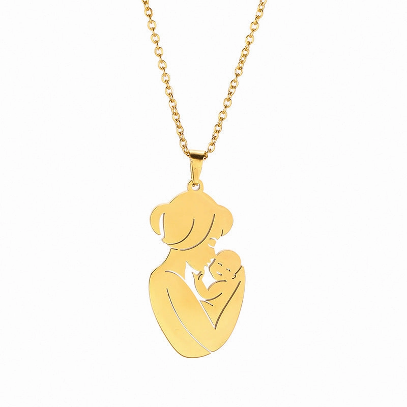 Wholesale Mother's Day Parent-child Stainless Steel Necklaces