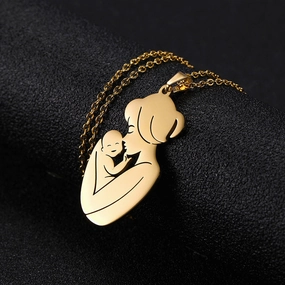 Wholesale Mother's Day Parent-child Stainless Steel Necklaces