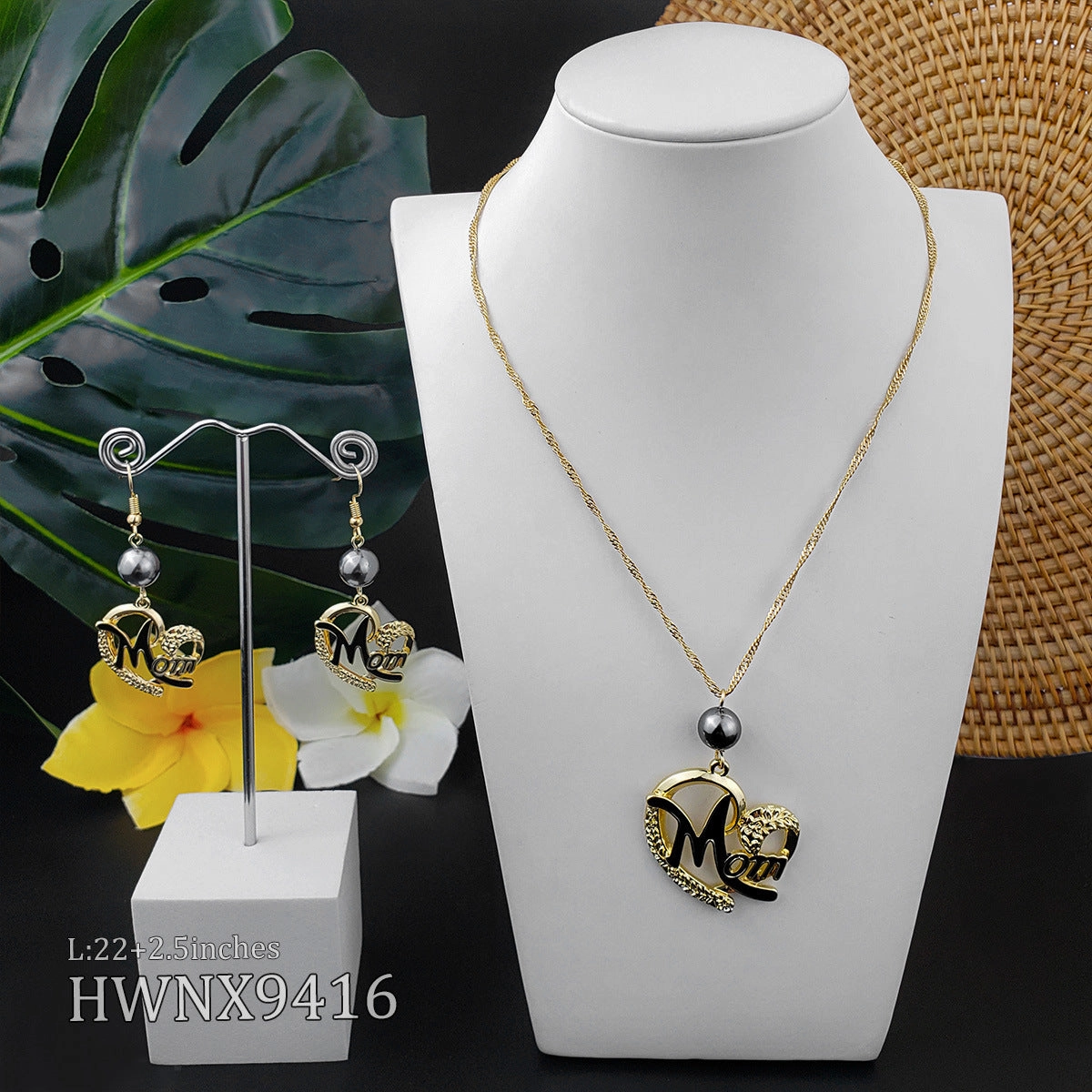 Wholesale Mother's Day Pearl Earrings Jewelry Set