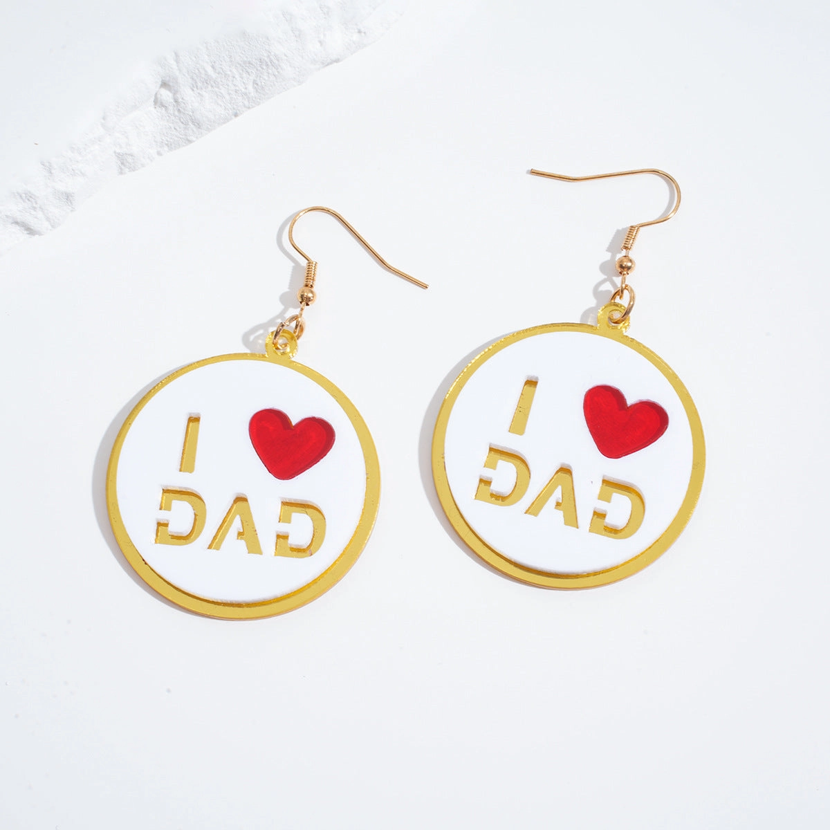 Wholesale Mother's Day Round Pendant Earrings Acrylic Earrings