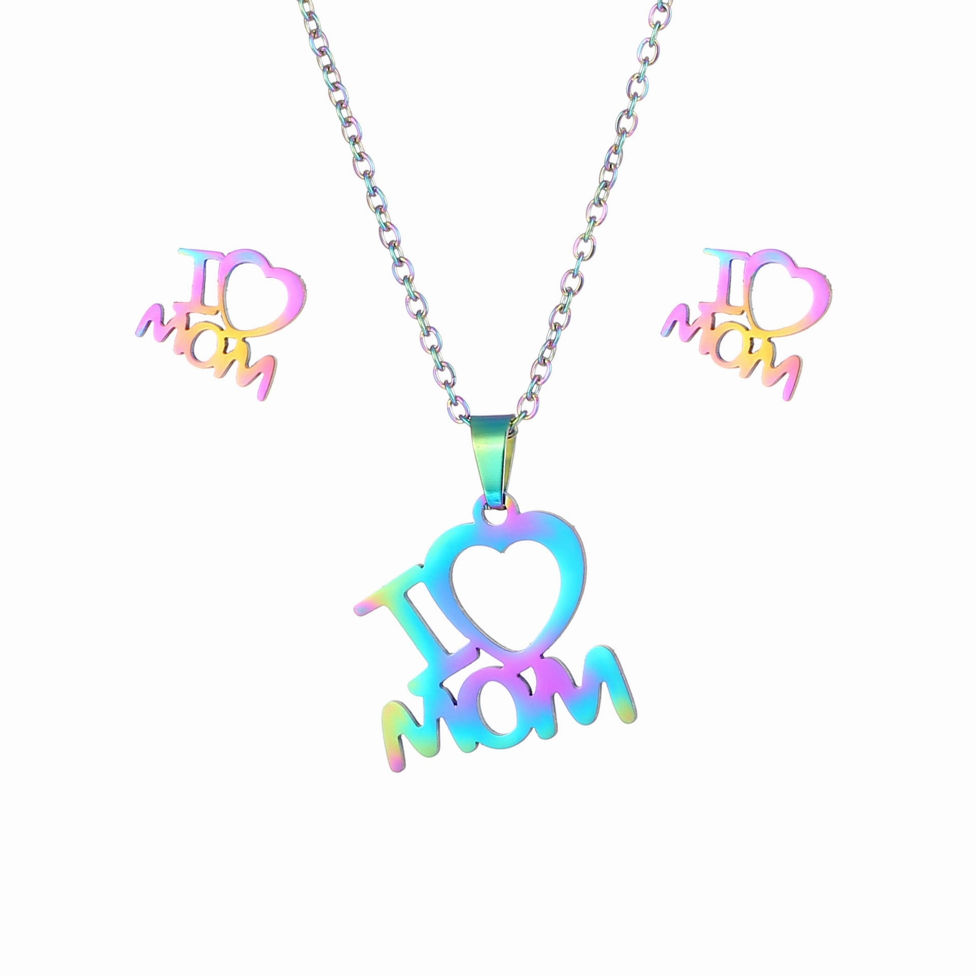 Wholesale Mother's Day Stainless Steel Earrings Jewelry Set