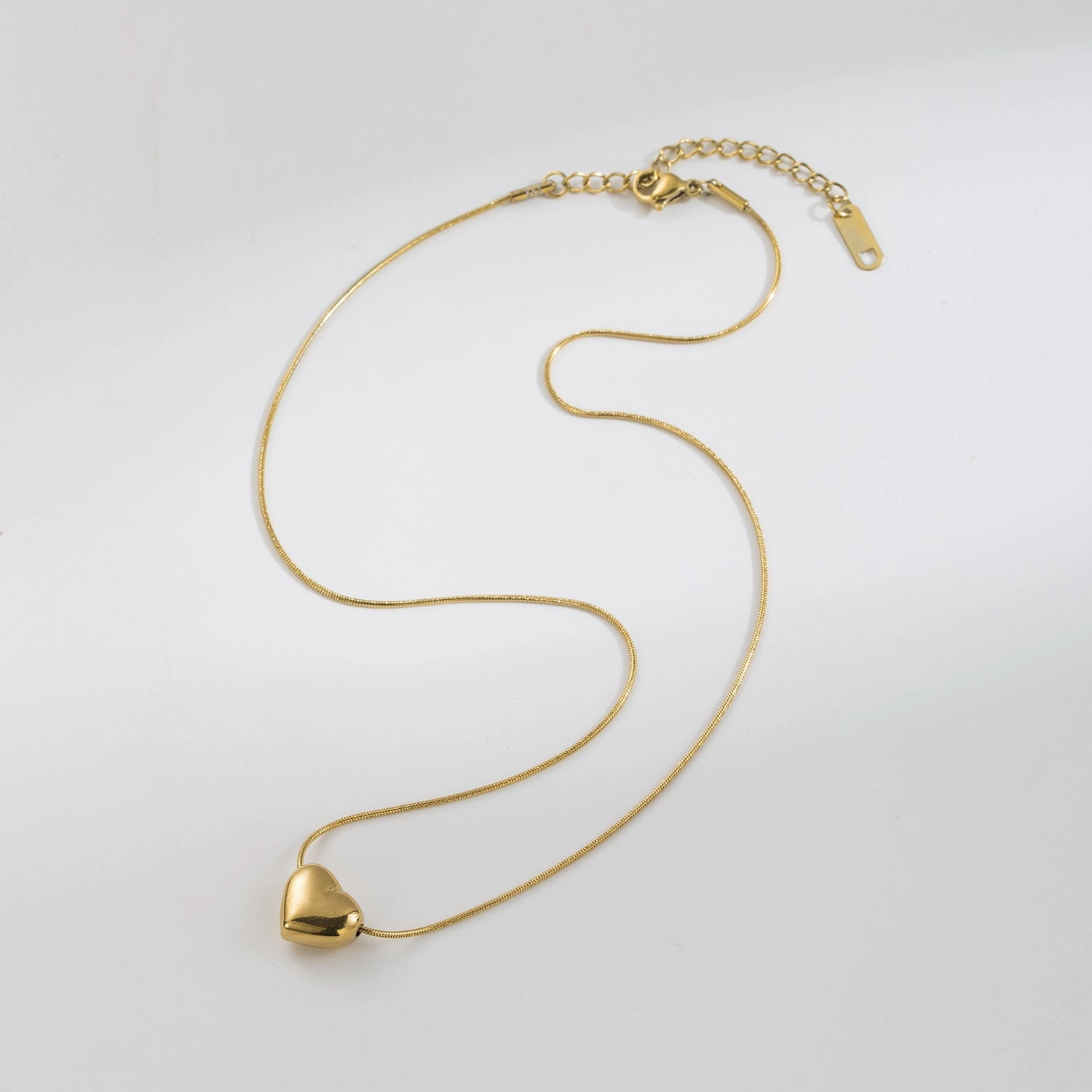 Wholesale Mother's Day Stainless Steel Three-dimensional Glossy Love Necklace
