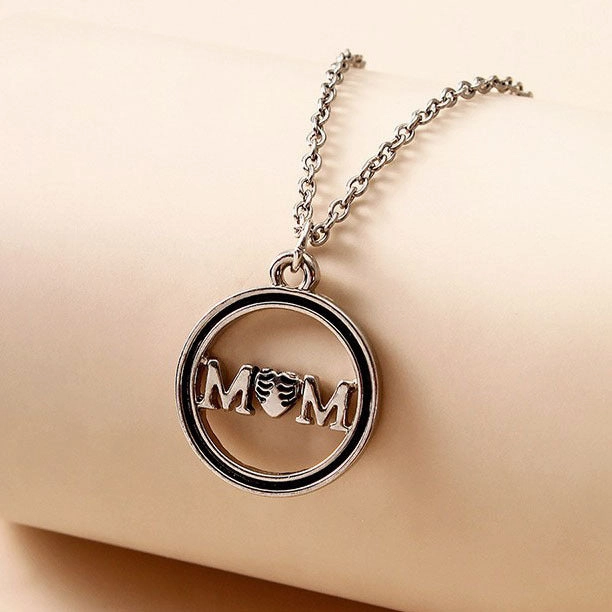 Wholesale Mother's Holiday Gift Zinc Alloy MOM Love Pendant Necklace
