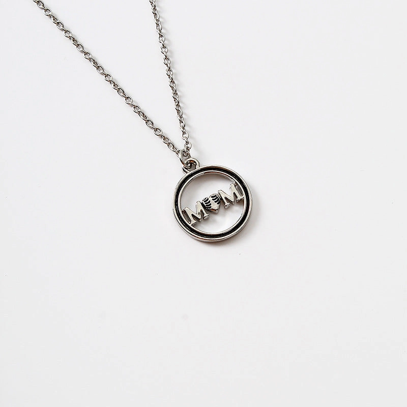 Wholesale Mother's Holiday Gift Zinc Alloy MOM Love Pendant Necklace