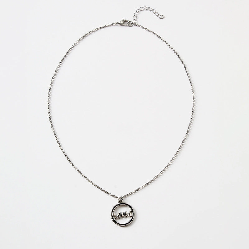 Wholesale Mother's Holiday Gift Zinc Alloy MOM Love Pendant Necklace