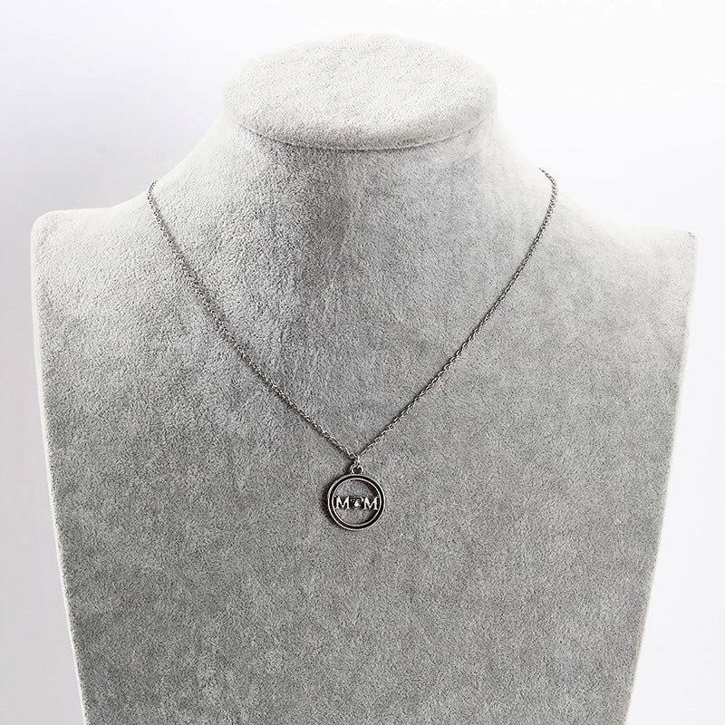 Wholesale Mother's Holiday Gift Zinc Alloy MOM Love Pendant Necklace