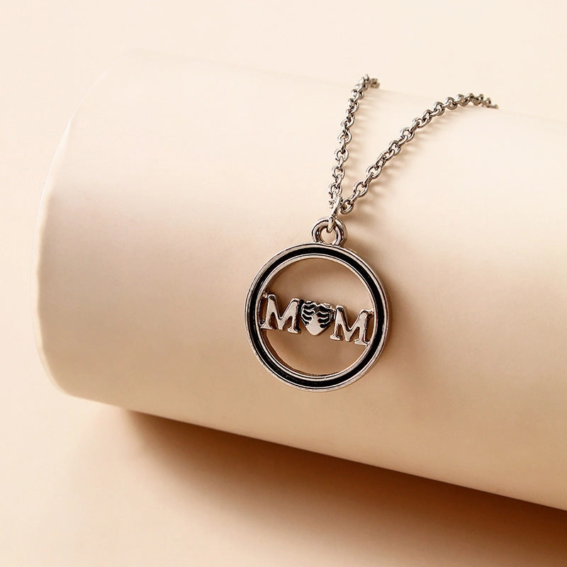 Wholesale Mother's Holiday Gift Zinc Alloy MOM Love Pendant Necklace