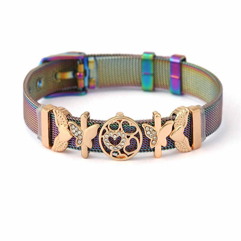 Wholesale Mothers Day MOM Letter Accessories Stainless Steel Mesh Bracelet