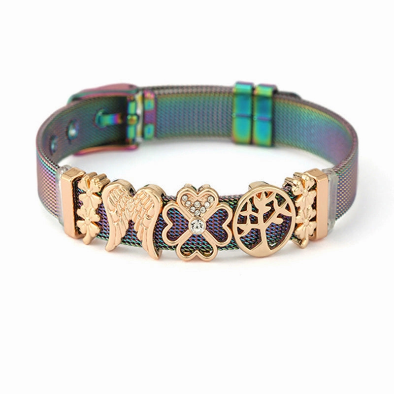 Wholesale Mothers Day MOM Letter Accessories Stainless Steel Mesh Bracelet