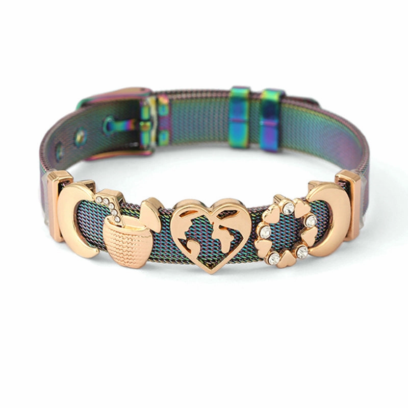 Wholesale Mothers Day MOM Letter Accessories Stainless Steel Mesh Bracelet