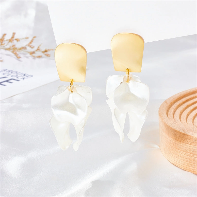 Wholesale Multi Color Petal Leaf Earrings